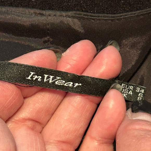 InWear Black Satin dress. Side zipper. Very Flattering! Never worn. - Picture 7 of 13